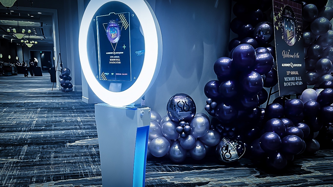 corporate party with the ipad photo booth