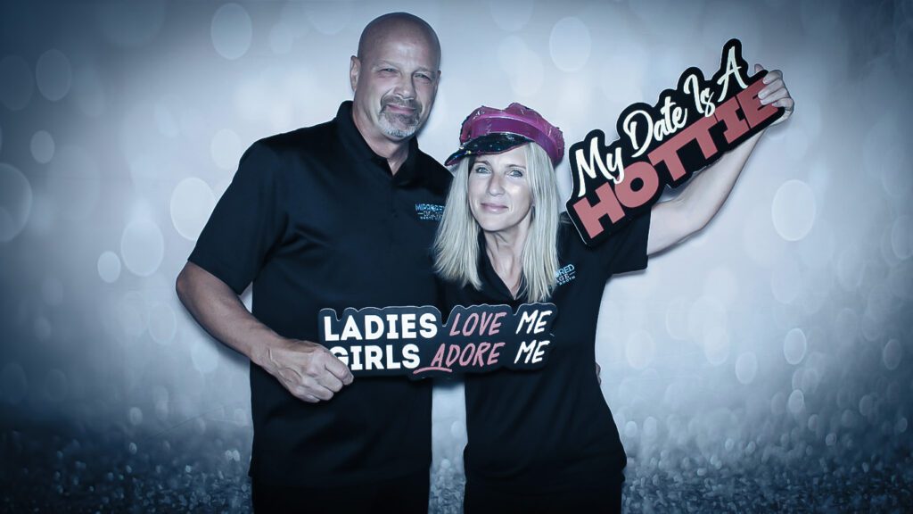 photo of the owners of mirrored image photo booths maryland