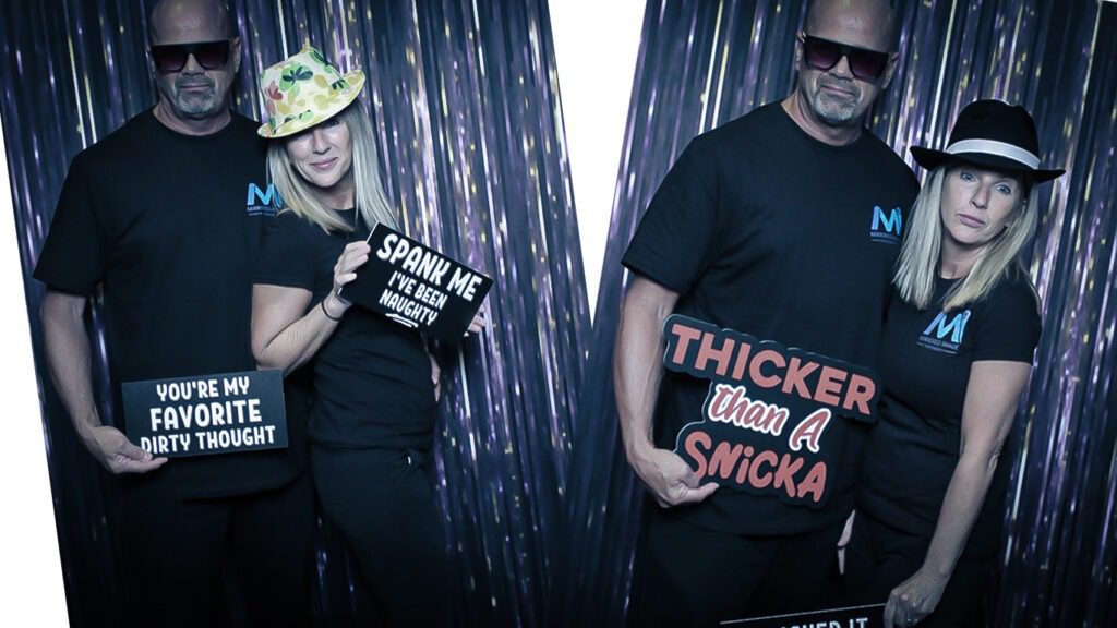 photo of the owners of mirrored image photo booths maryland