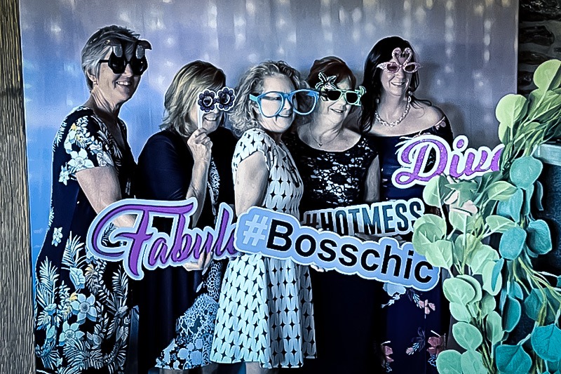 party photo with backdrop photo booth rentals