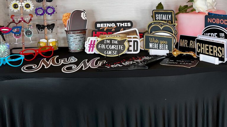 photo booth prop table rentals