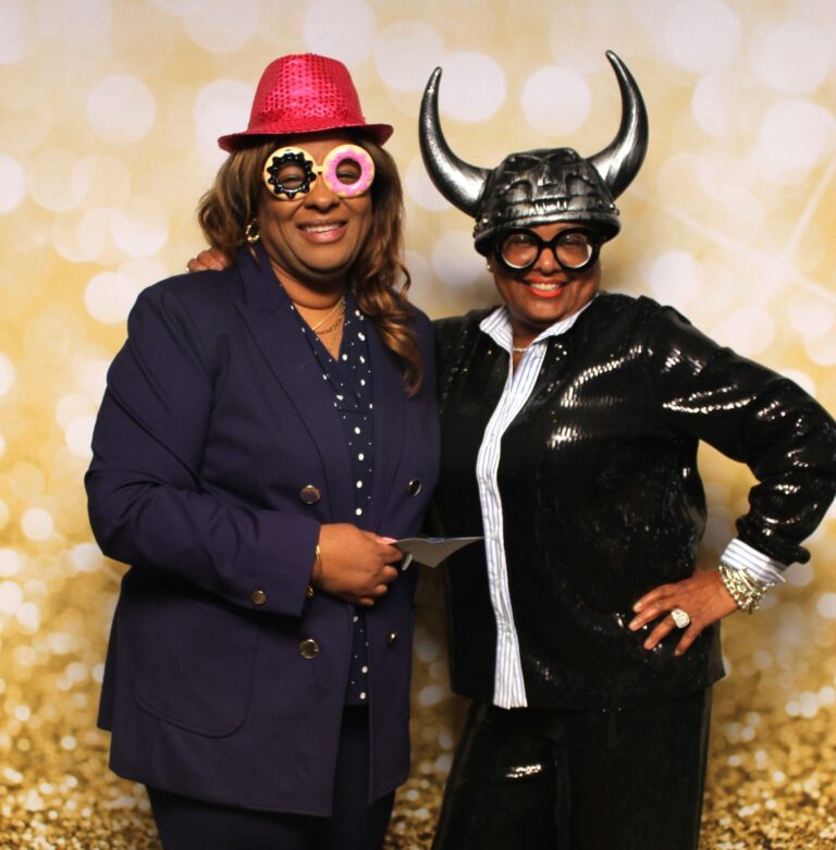 Life Inc directors posing for photo booth photo