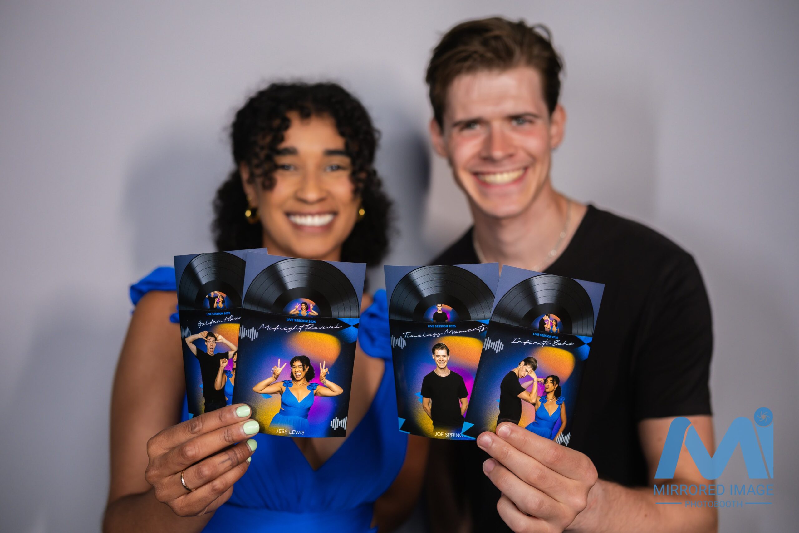 Record album photo booth experience