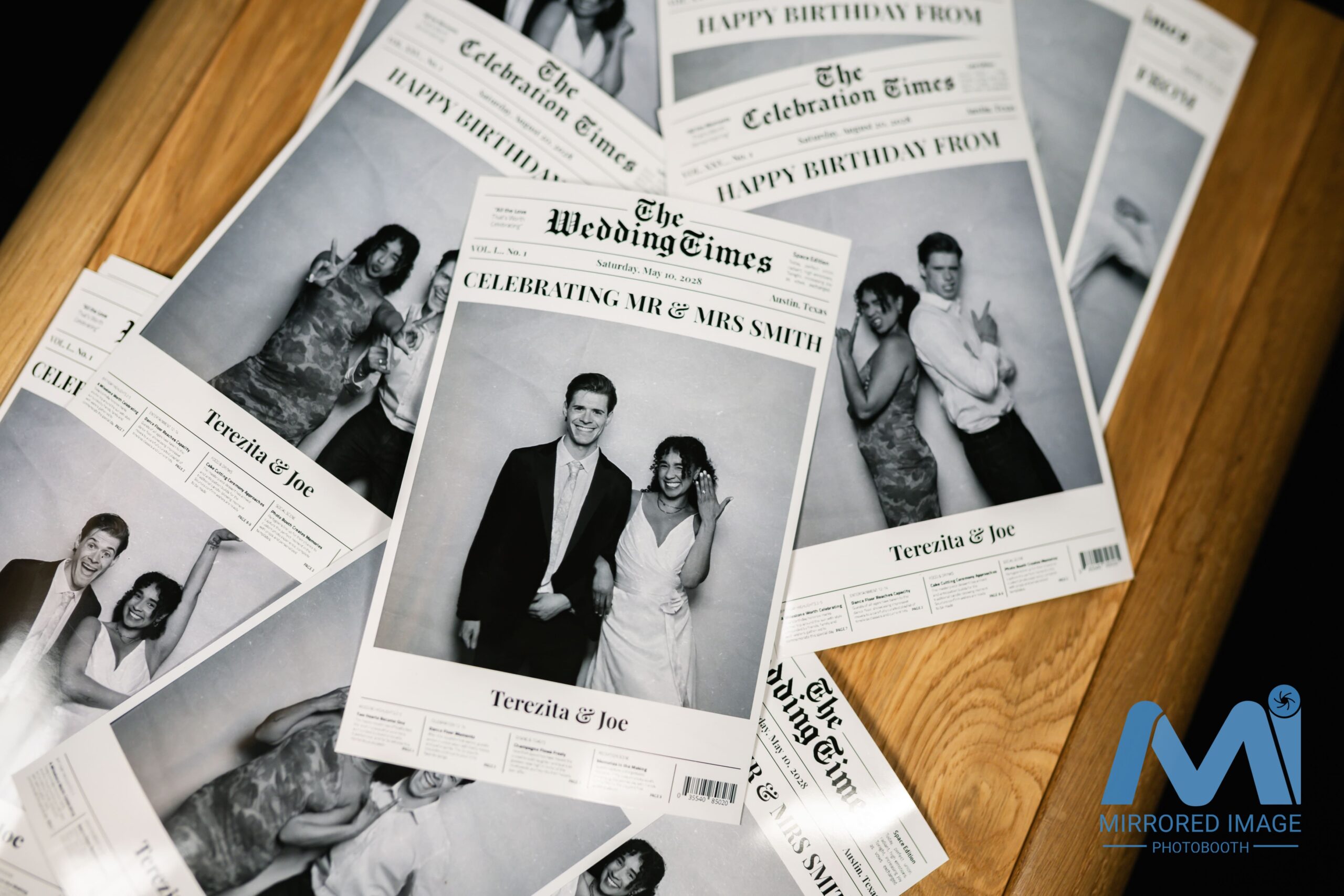Newspaper photo booth experience