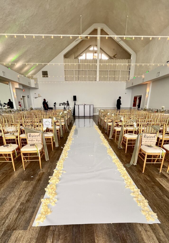 inside of the chesapeake ballroom at Celebrations on the bay
