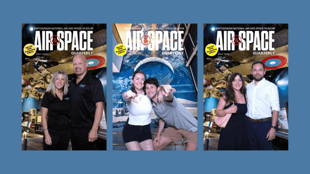 custom magazine cover digital background with mirror photo booth