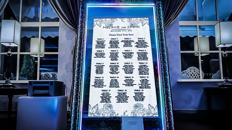 magic mirror animated seating charts rentals